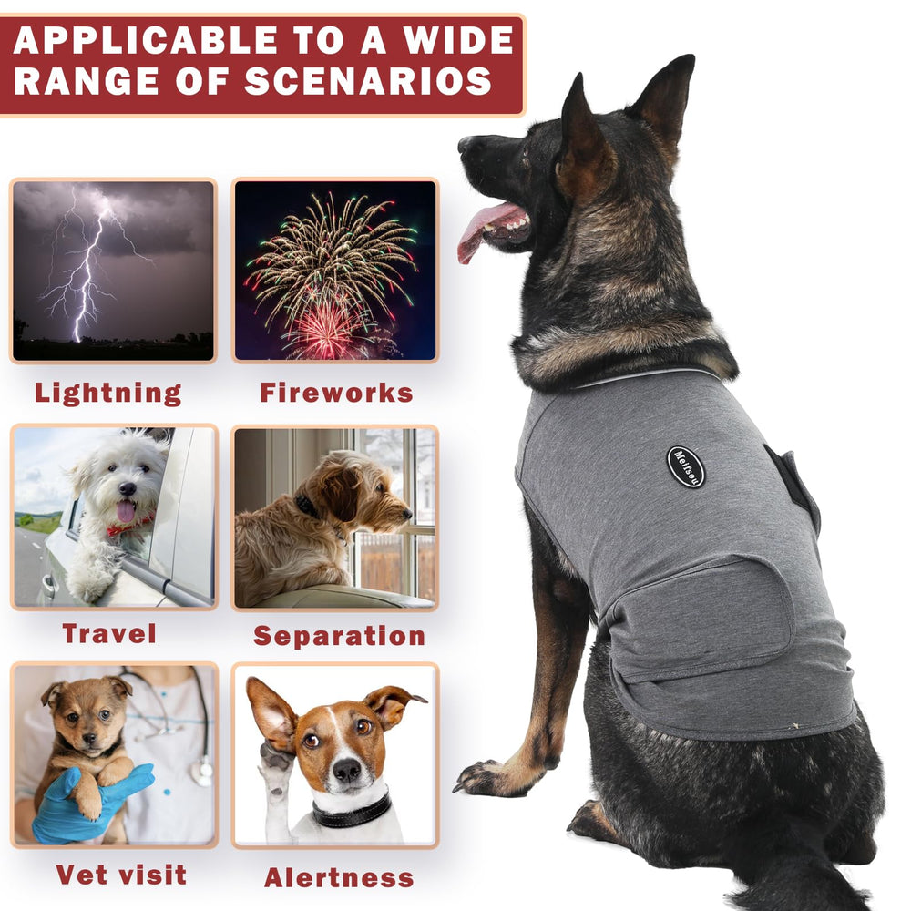 Meifsou dog anxiety vest fabric close-up, soft breathable texture