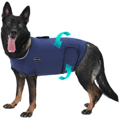 Meifsou dog anxiety vest front view, secure fit and breathable fabric