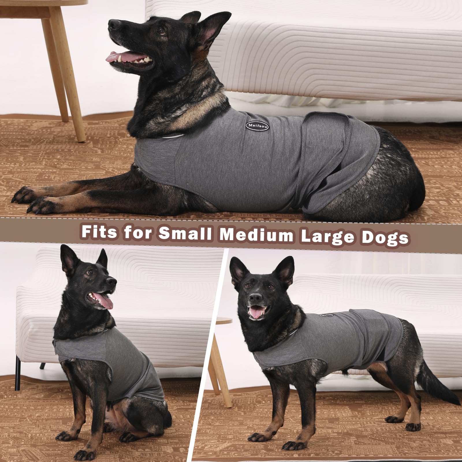 Meifsou dog anxiety vest is machine washable for easy care.
