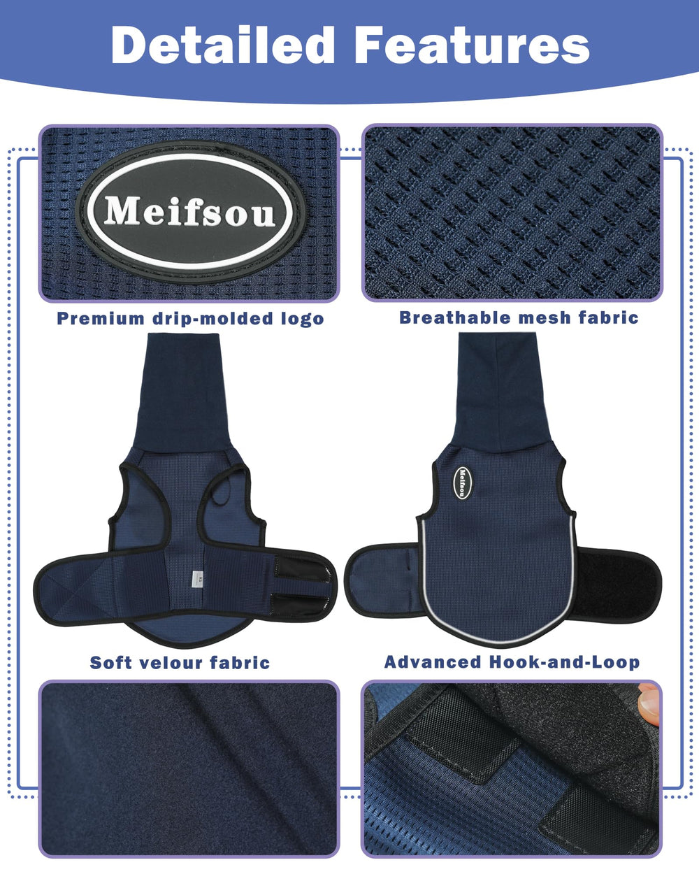 Meifsou vest shoulder straps visible for snug, pressure-based calming