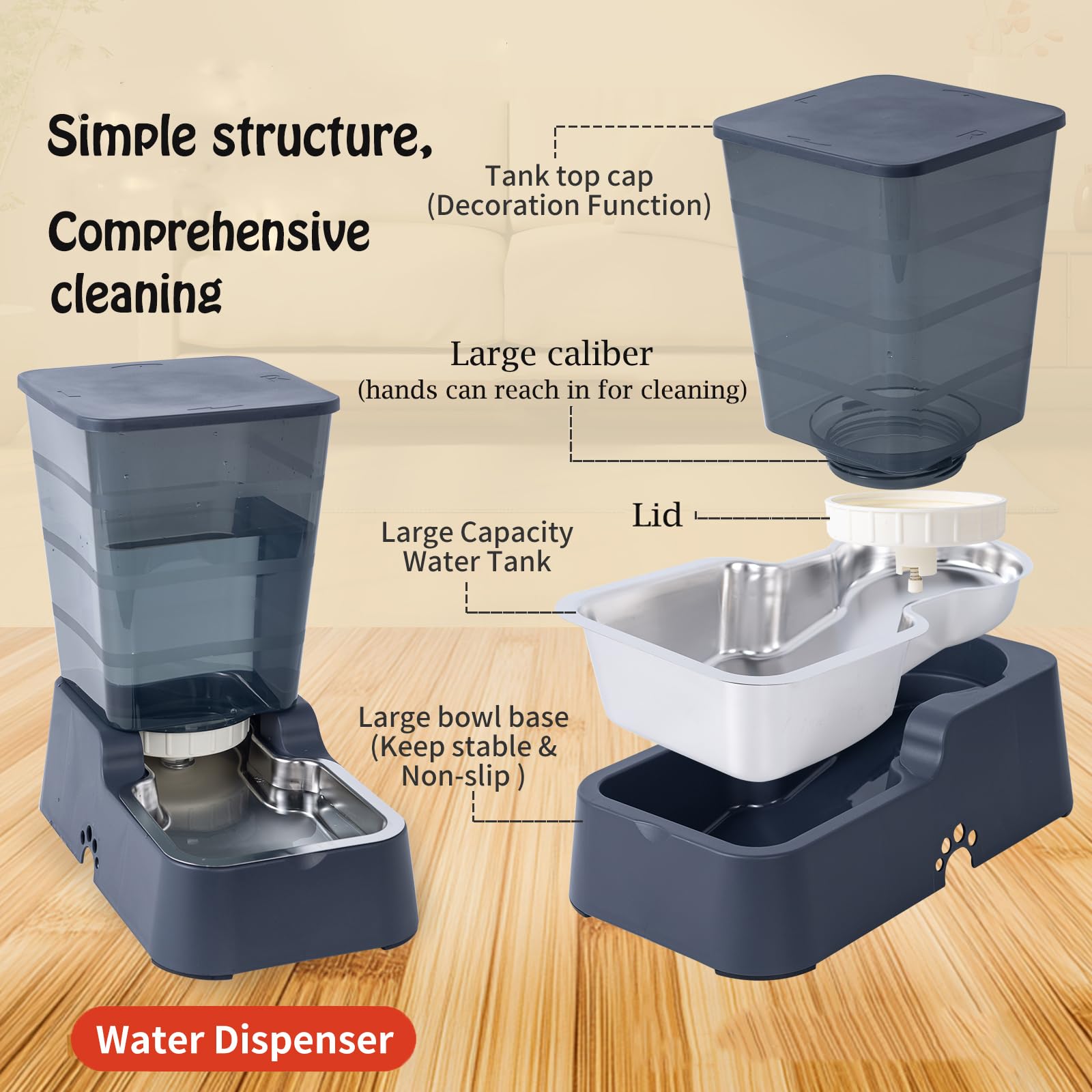 Meikuler Pets Auto Feeder food dispenser delivers steady meals to simplify daily feeding.