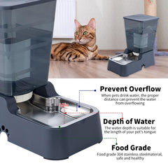 Meikuler Pets Auto Feeder water dispenser keeps pets hydrated when you’re away.