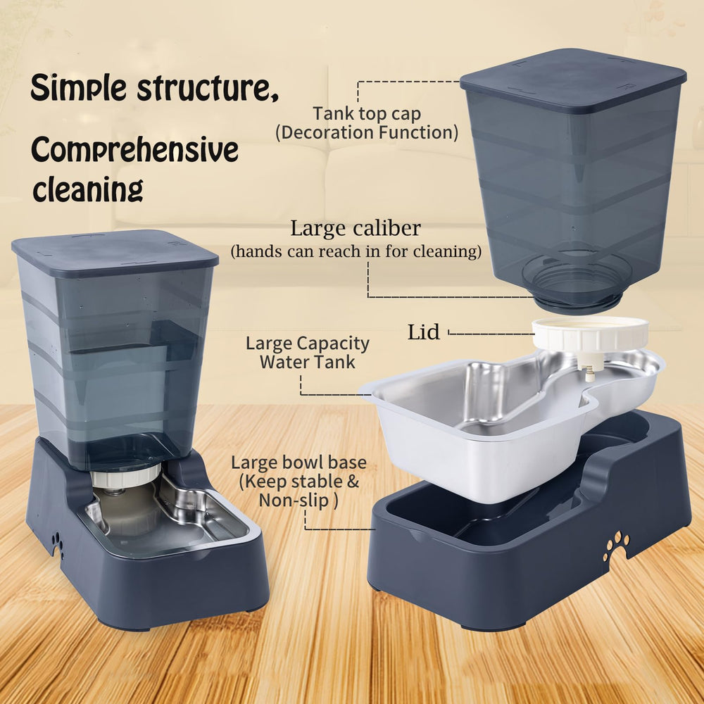 Close-up of Meikuler stainless steel bowl attachment for durable drinking
