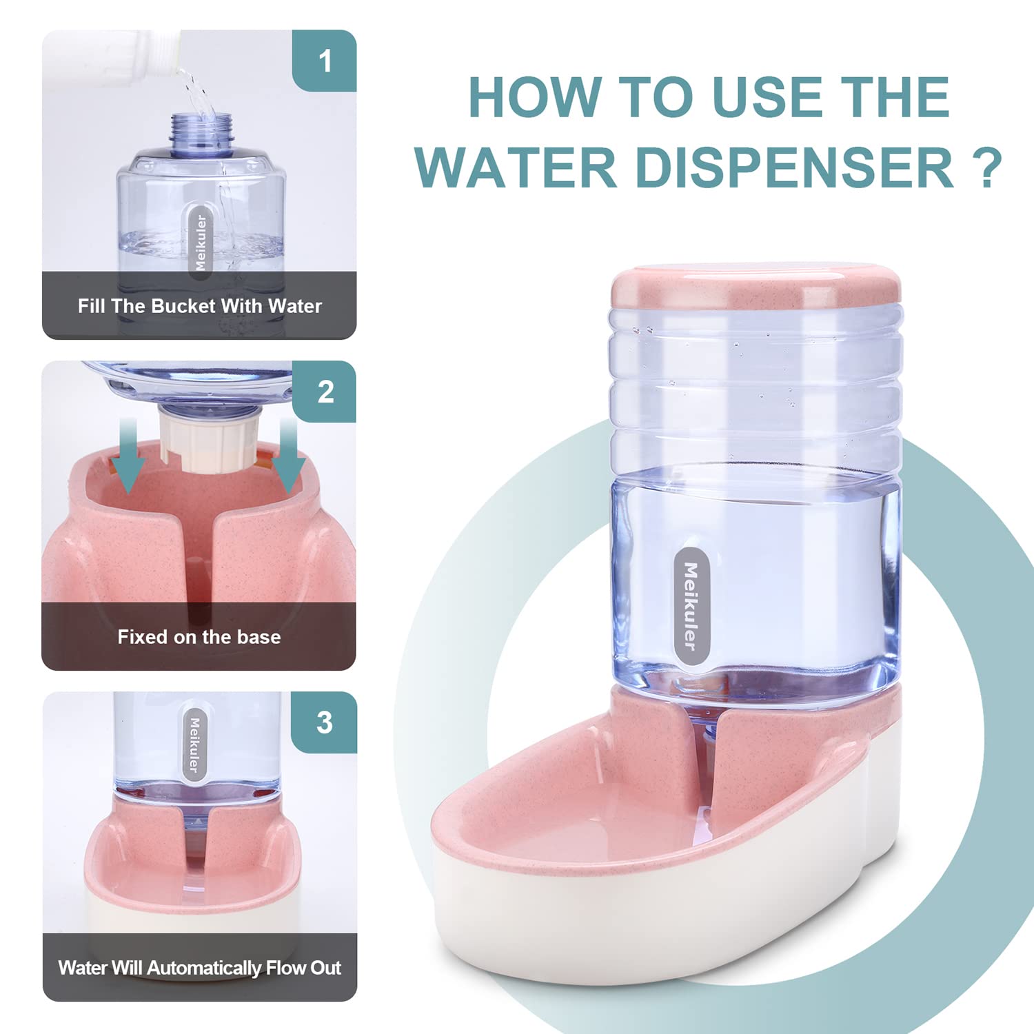Transparent water bottle lets you monitor levels at a glance.
