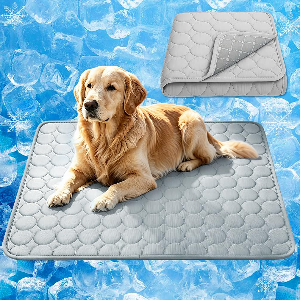 MeiLiMiYu dog cooling mat grey Arc-Chill surface cooling pets on hot days