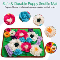 Meilzer Snuffle Mat non-slip base keeps mat stable during play.