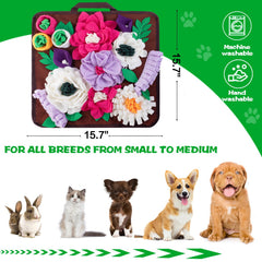 Meilzer snuffle mat features a non-slip base to keep sessions steady.