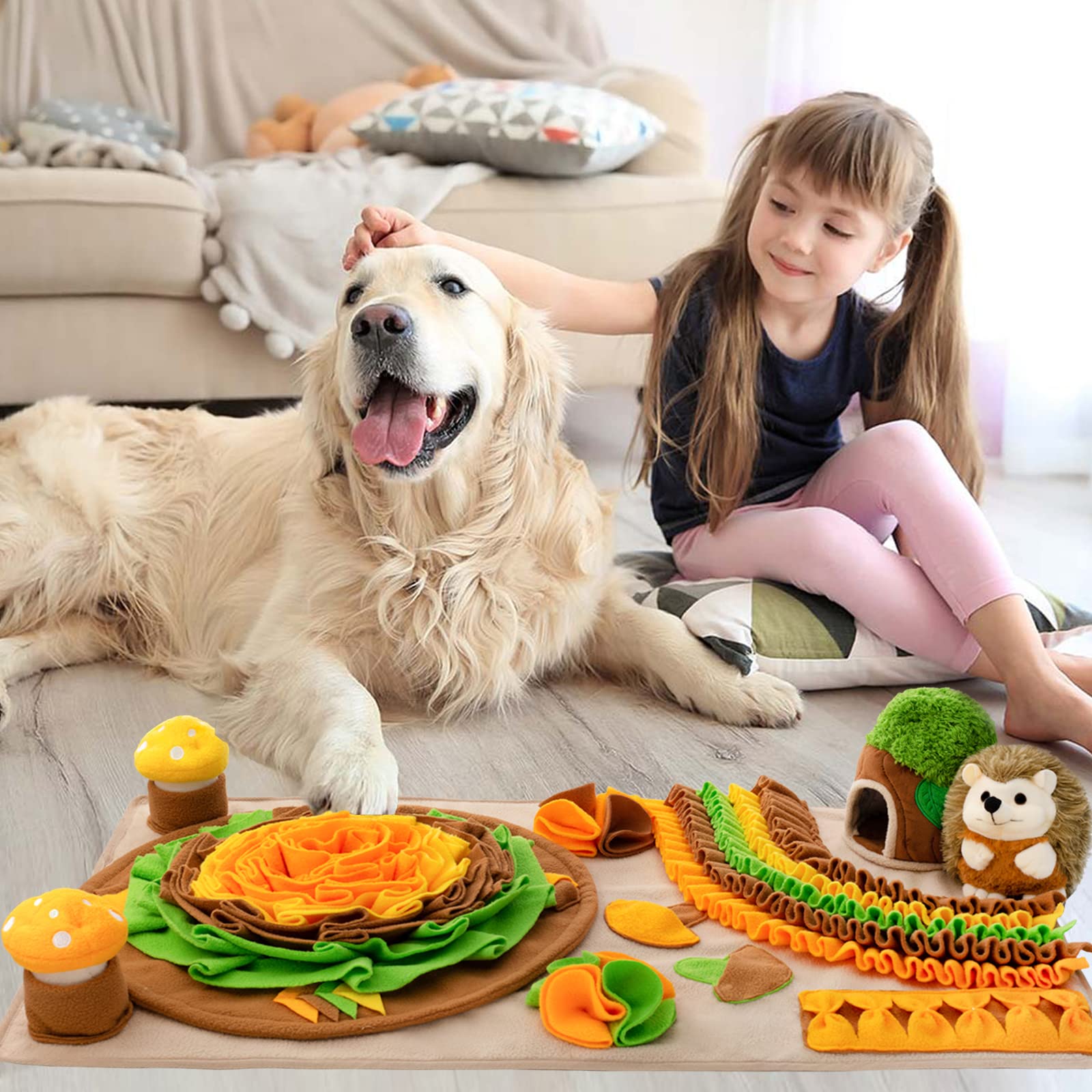 Meilzer snuffle mat polar fleece washable is easy to clean after play.