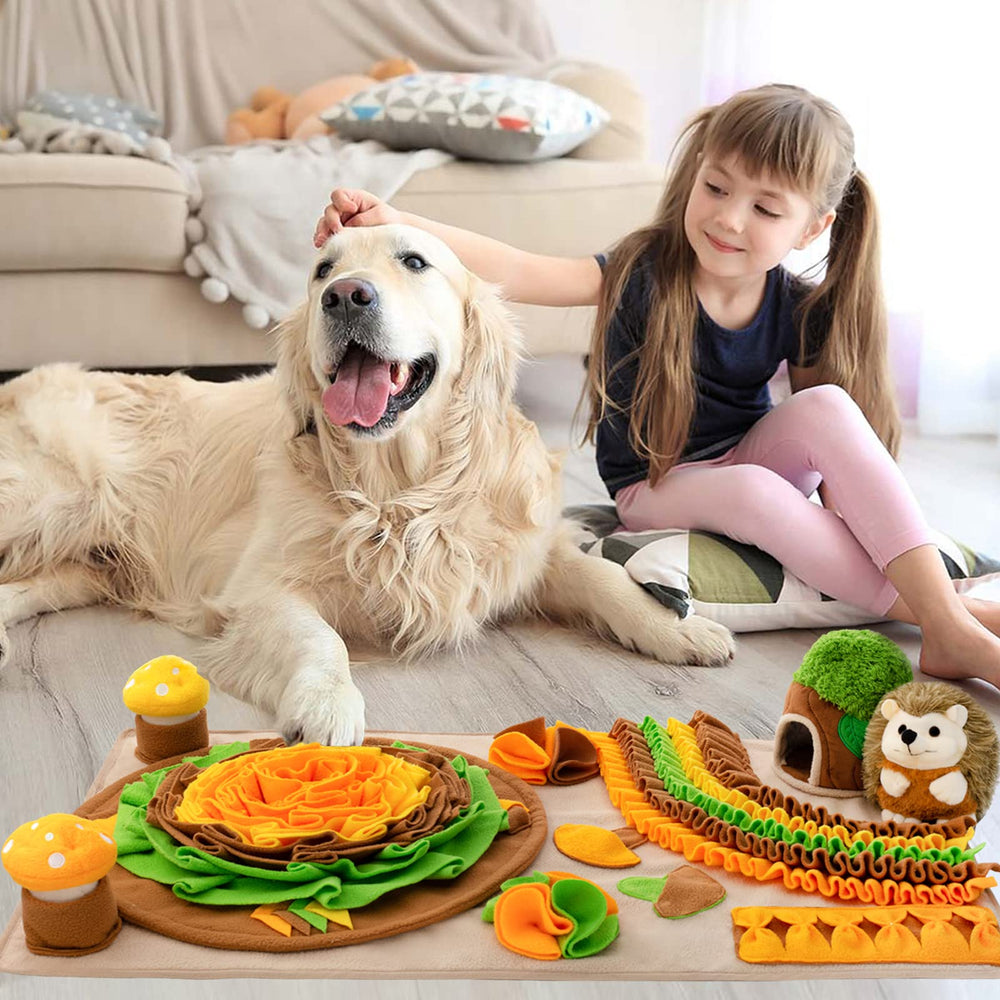 Meilzer snuffle mat polar fleece washable is easy to clean after play.