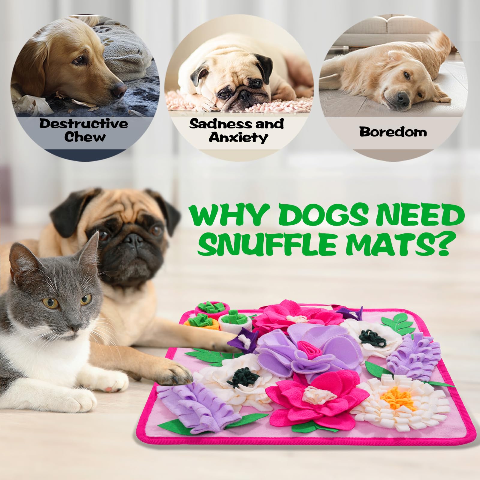 Meilzer Snuffle Mat portable design folds for travel and on-the-go enrichment