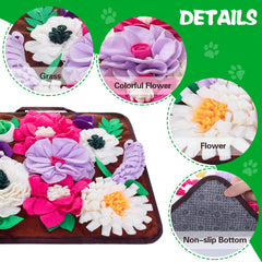 Meilzer snuffle mat uses safe coral fleece, durable and odor-free for lasting play.