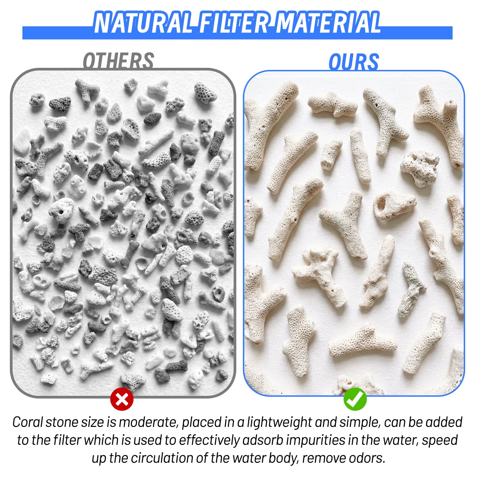 Meimaao aquarium bio filter media supports clear water and healthy tank balance.