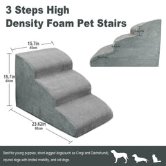 MEJYJEM deeper-wider steps provide safer climbs for small dogs.