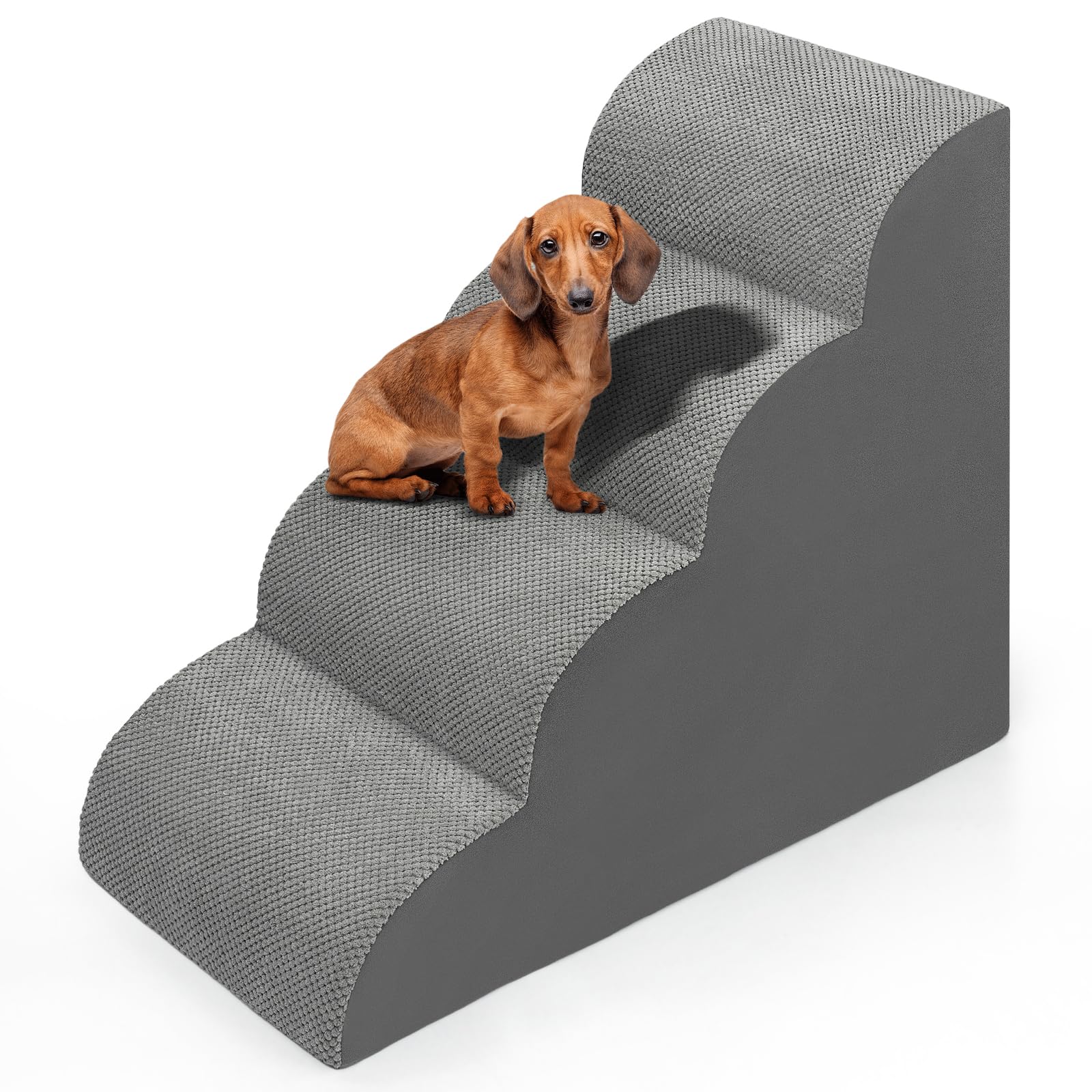 MEJYJEM dog stairs bed 28-7h gray provide safer access to high beds for small dogs