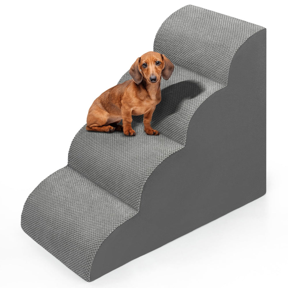 MEJYJEM dog stairs bed 28-7h gray provide safer access to high beds for small dogs