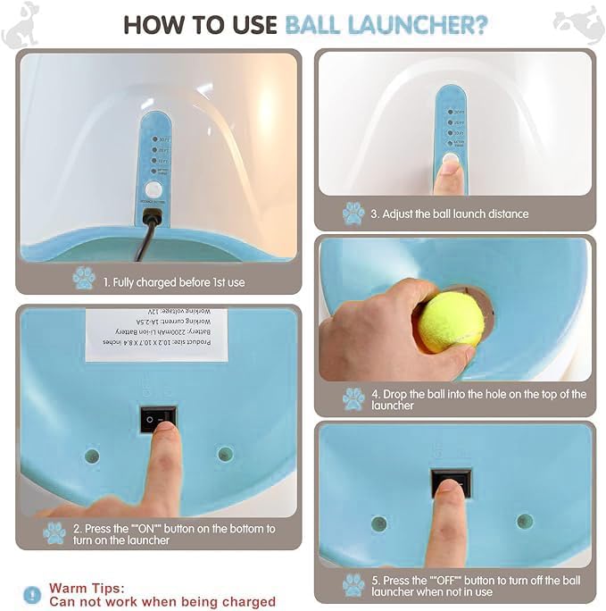 MEKAPLE ball launcher mesh bag storage for convenient outdoor play.