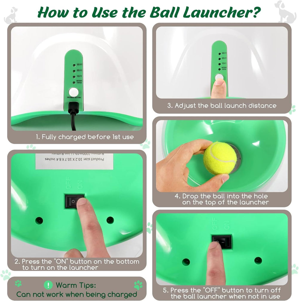 MEKAPLE dog ball launcher mesh bag for easy ball storage.