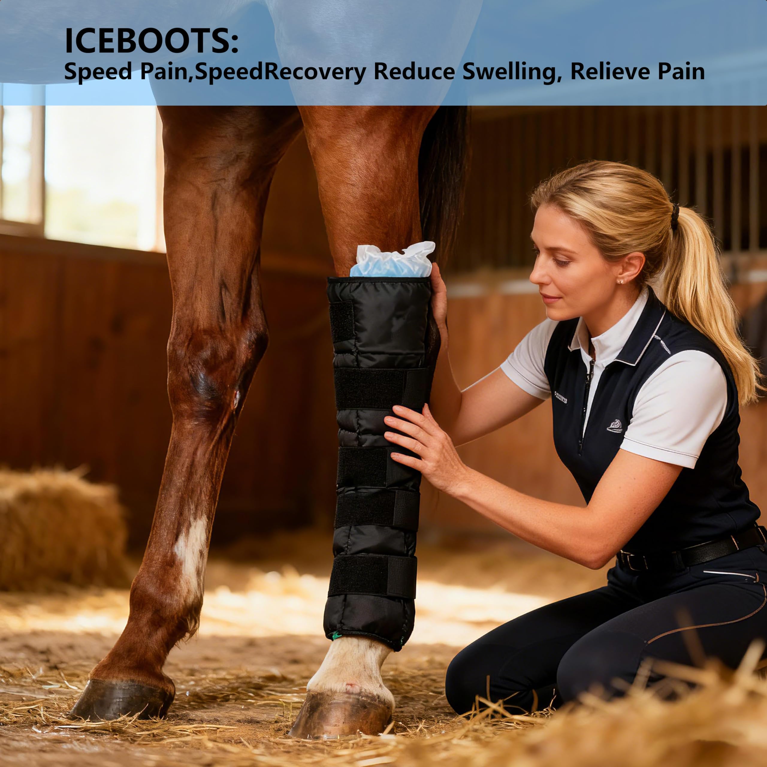 Mekenwi hind-leg wrap for stable, secure coverage.