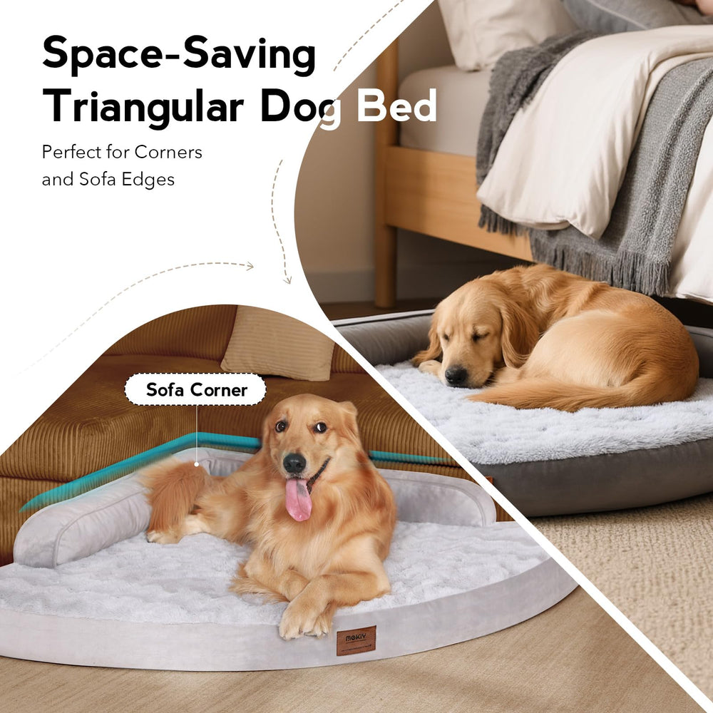 MEKIY grey large dog bed ideal for jumbo breeds