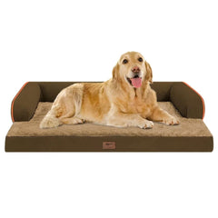 MEKIY large dog bed with egg crate foam provides joint support.