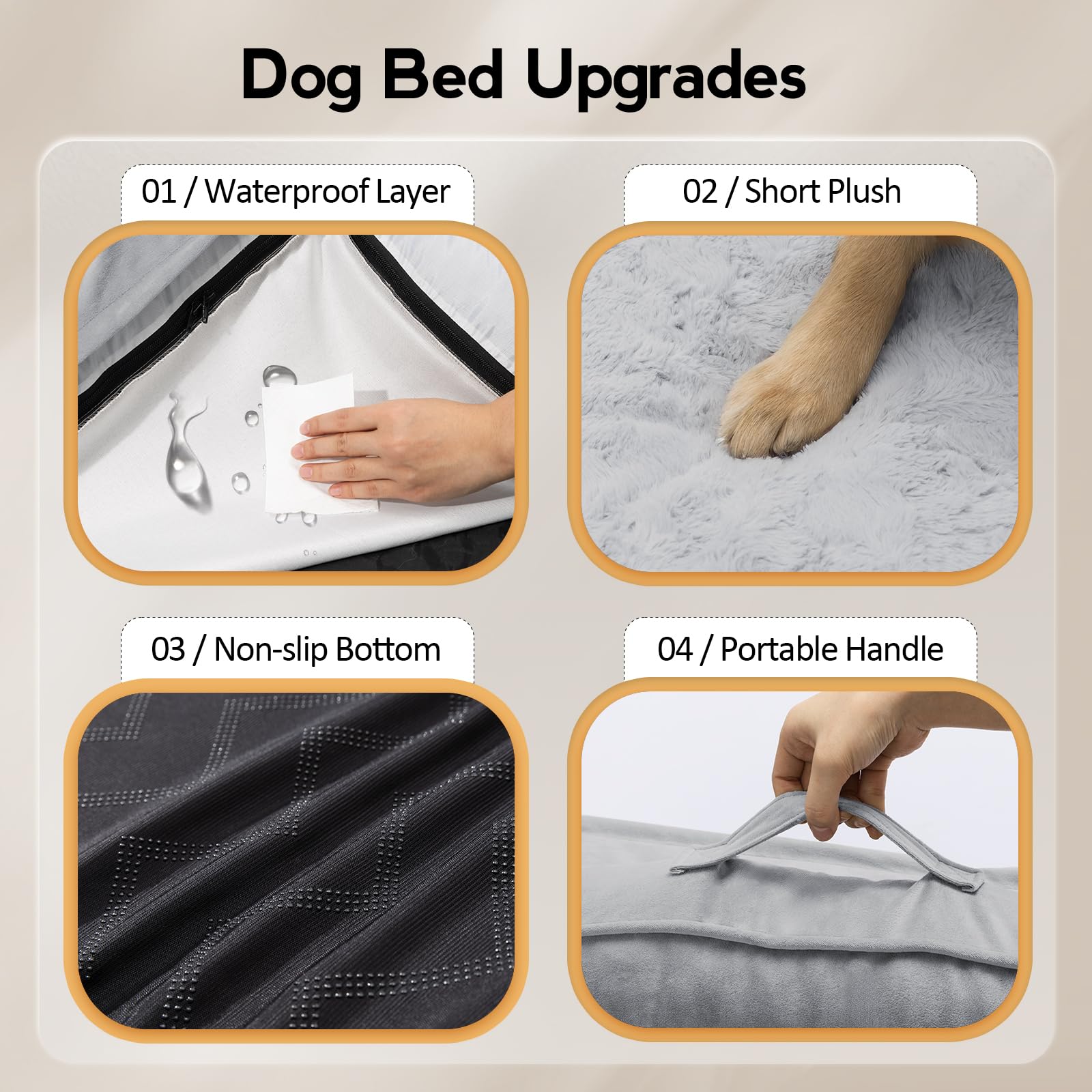 MEKIY non-slip bottom secures bed on wood or tile