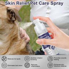 Mekseks hypochlorous acid solution bottle provides gentle, non-stinging wound cleansing for pets.