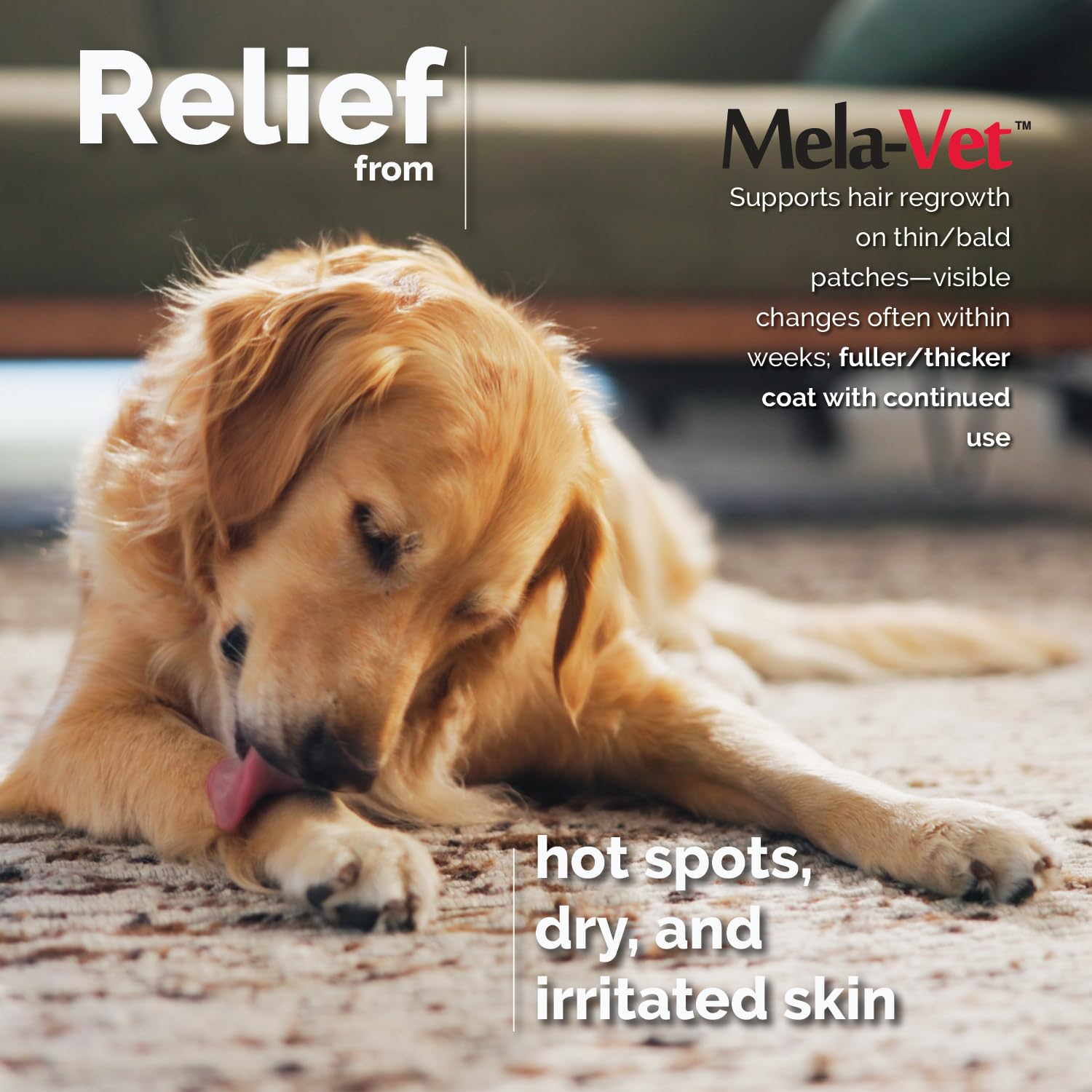 Mela-Vet vet-formulated usa-made seal communicates trusted quality and safety