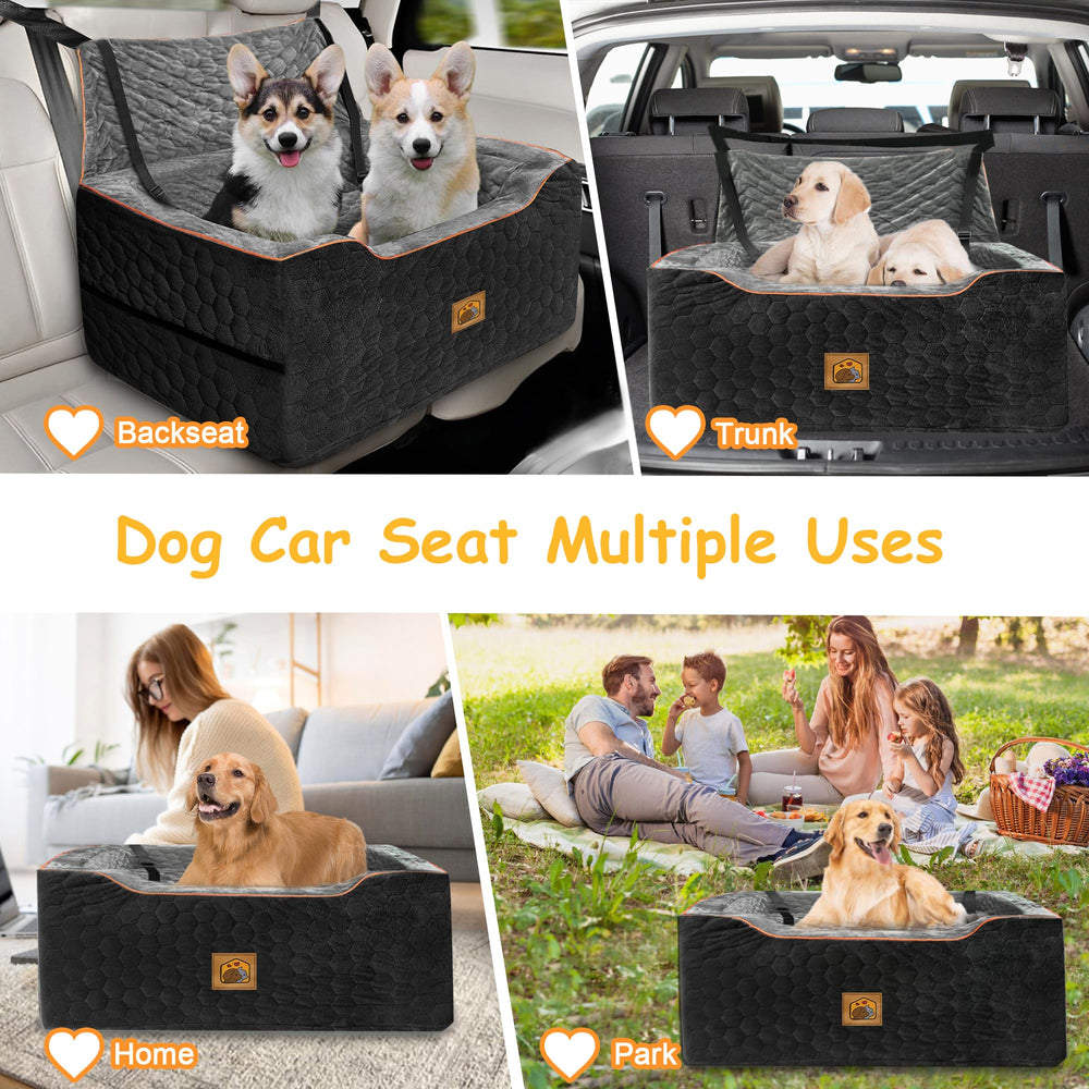 melafa365 dog car seat elevated-view enhances window lookouts and reduces motion discomfort