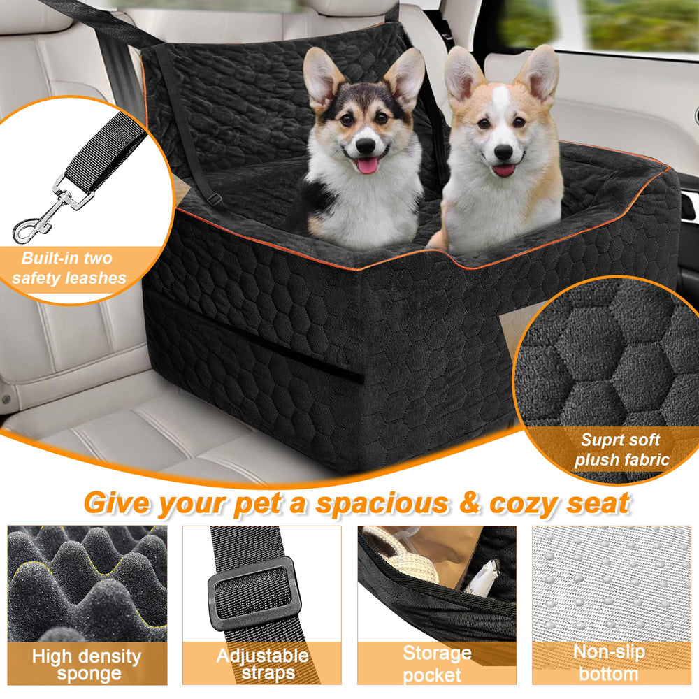 Melafa365 dog car seat safety leashes help keep pets in place.