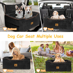 Melafa365 dog car seat side pockets keep snacks and toys handy.