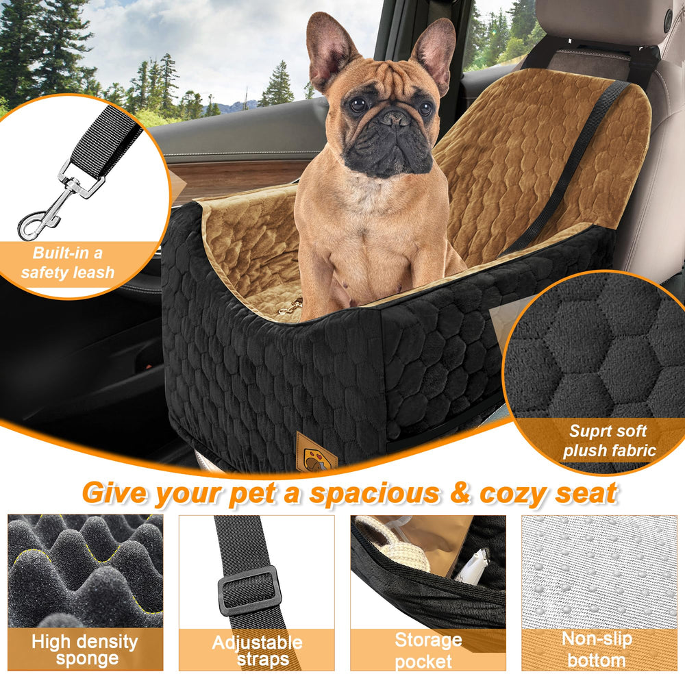 Melafa365 dog car seat offers outside view for relaxed rides.