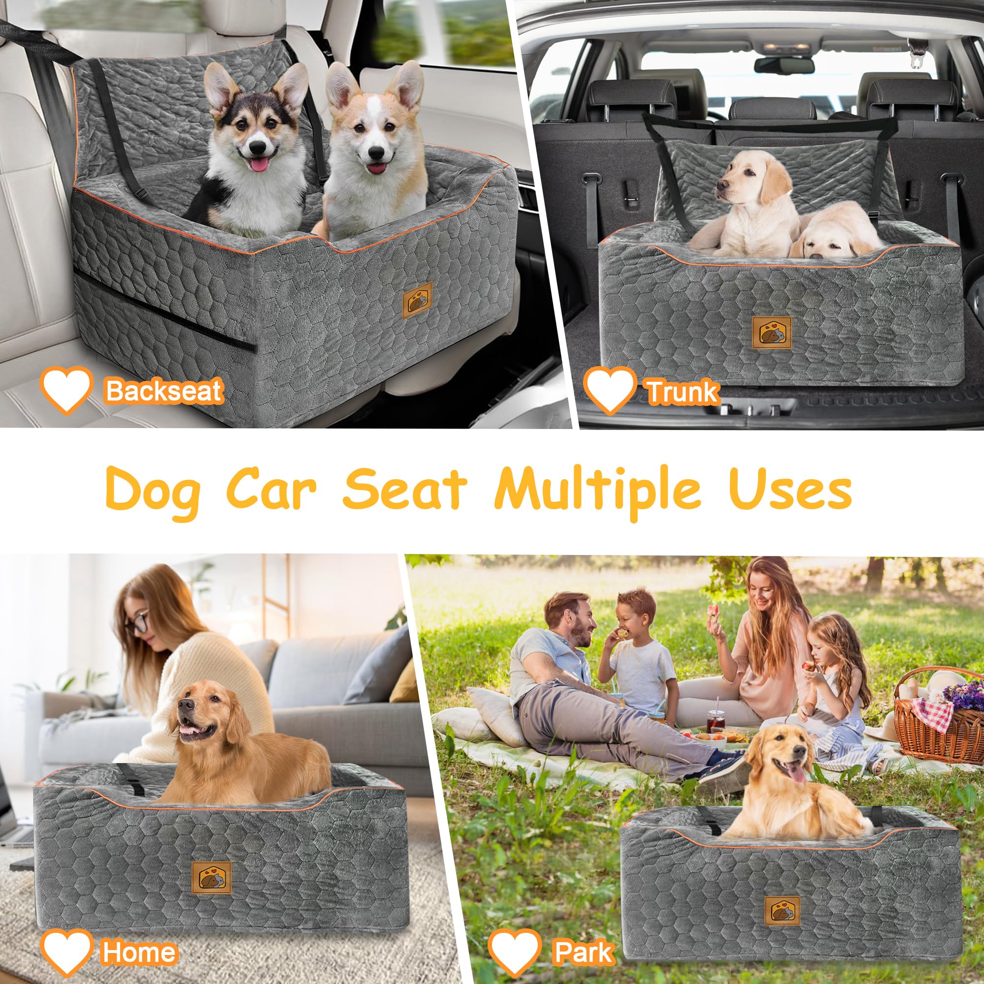 Melafa365 dog car seat with washable cover to keep it fresh between trips.