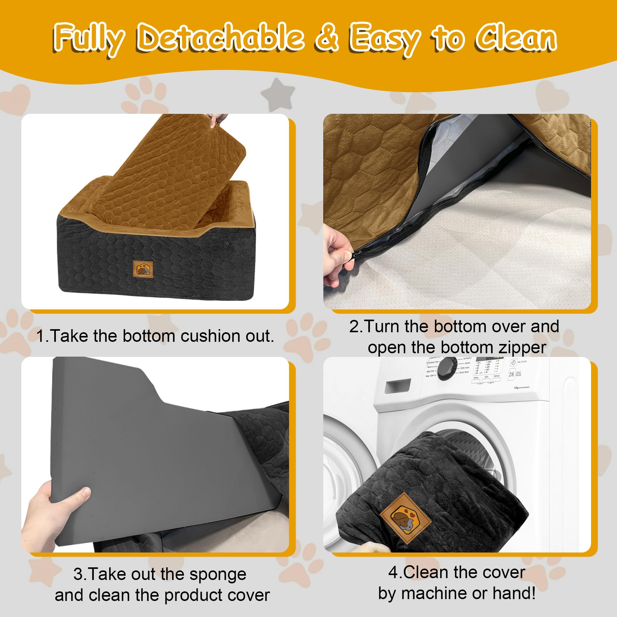 Melafa365 dog car seat washable cover for easy cleaning and fresh fabric