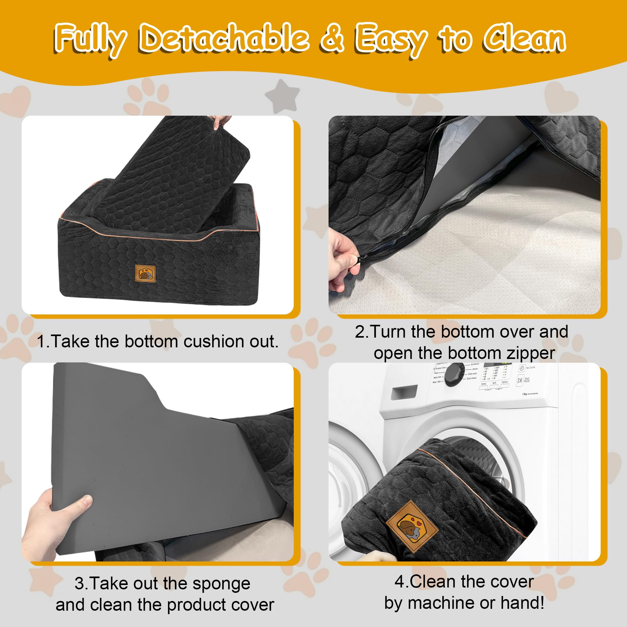 Melafa365 dog car seat washable cover keeps fabric fresh and clean.