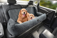 Melafa365 large dog car seat on back seat gray for big dogs