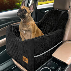 Melafa365 memory-foam dog booster seat offers cozy car travel for small to medium dogs