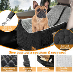 Melafa365 memory foam dog seat contours to your pet for comfortable rides.