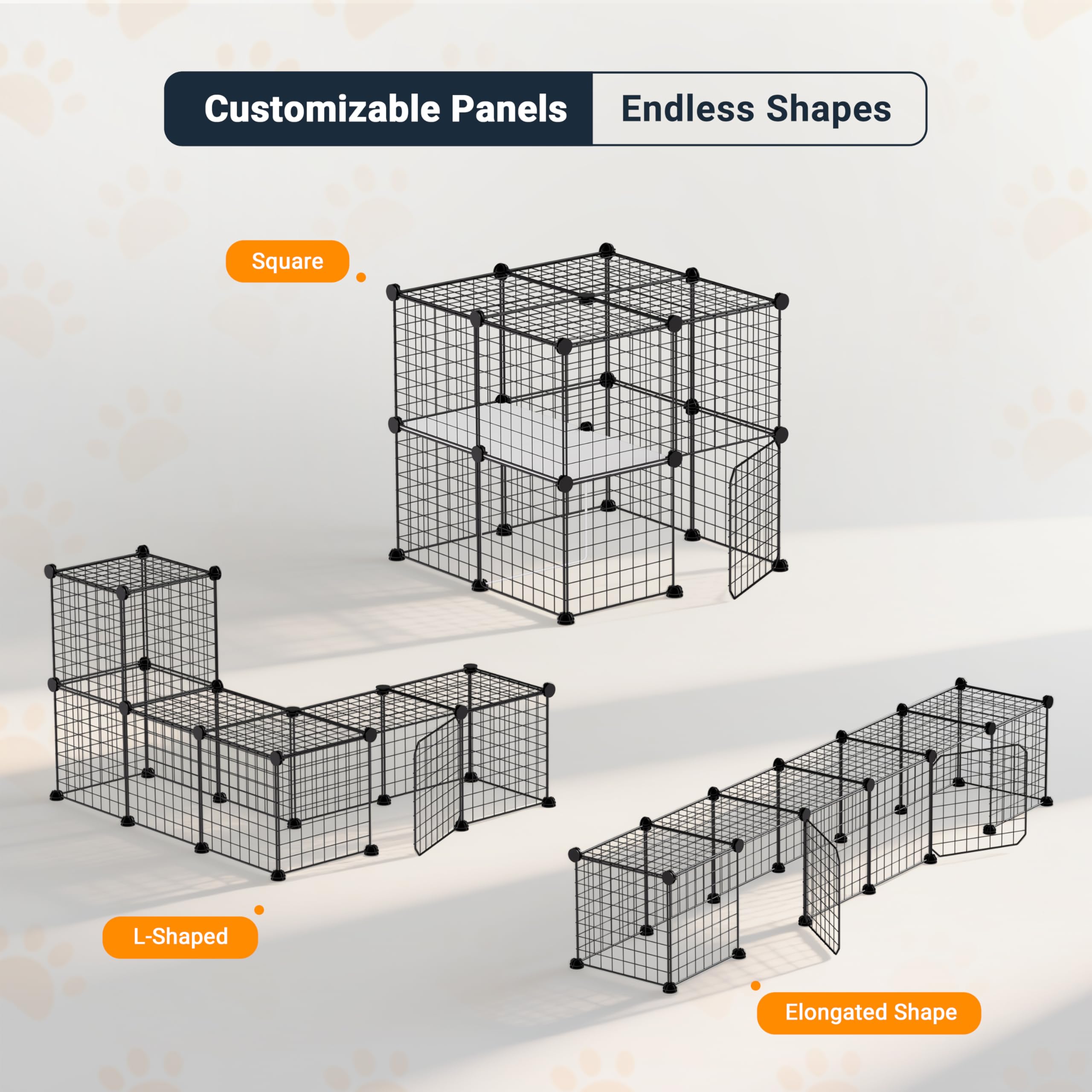 Melaid DIY Modular Cat Playpen spacious interior supports one cat with room to climb