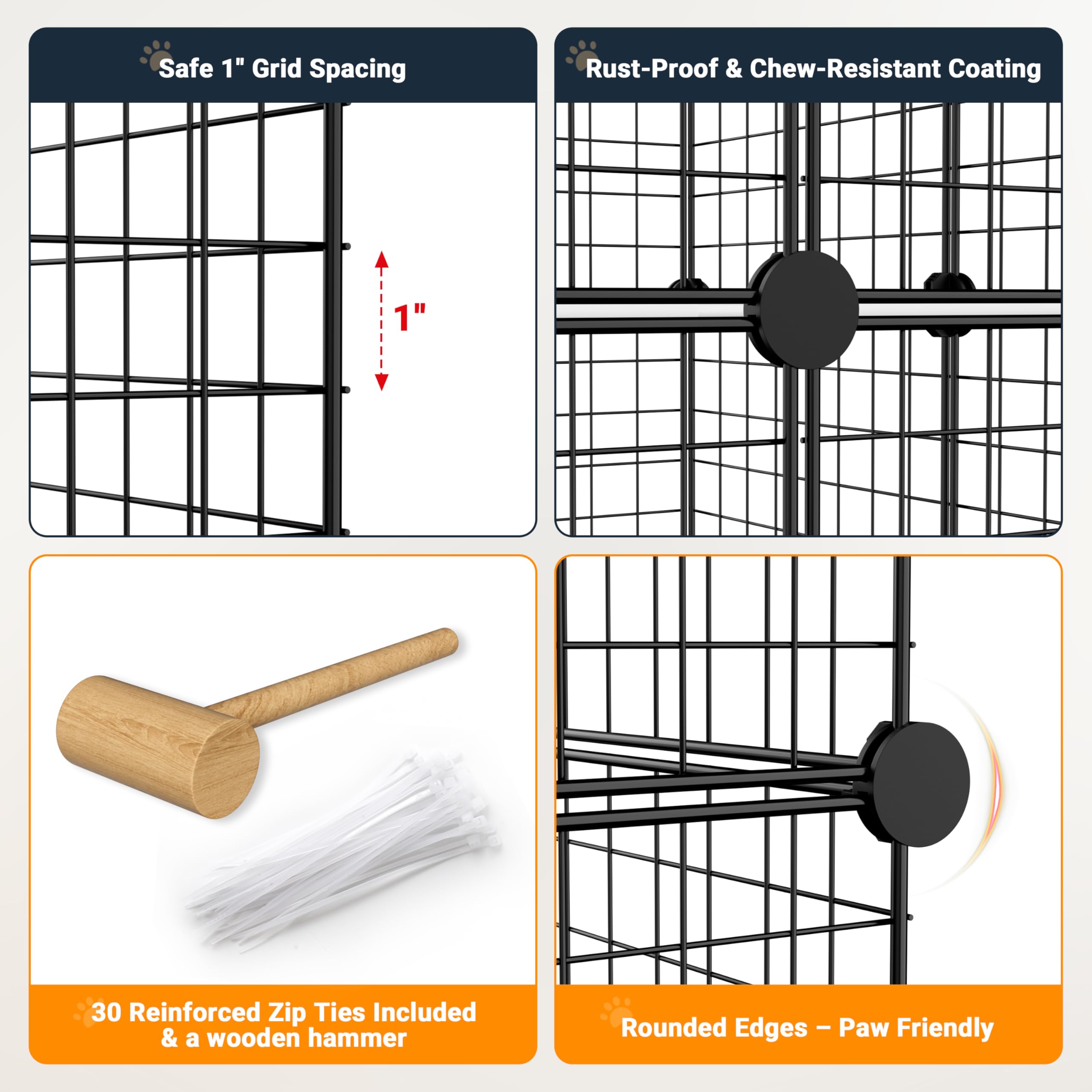 Melaid DIY Modular Cat Playpen foldable panels facilitate quick setup in apartments