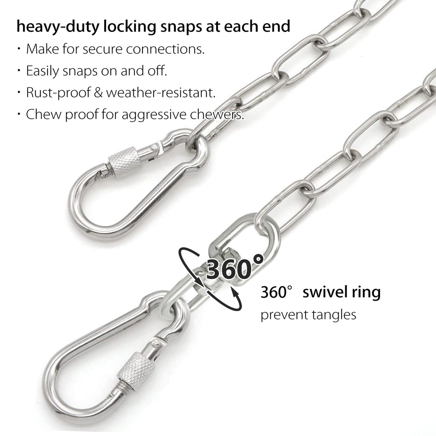 MELAIRON rust-proof stainless steel assembly emphasizes year-round durability in sun and rain.