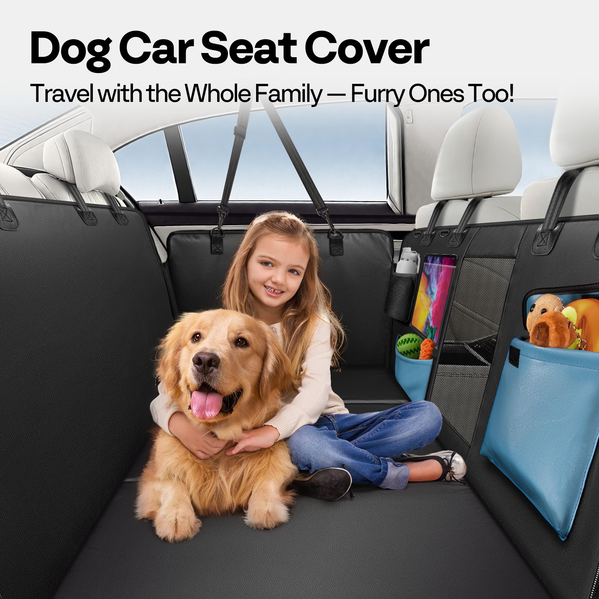 MellowMates PU leather waterproof surface cleans easily after adventures.
