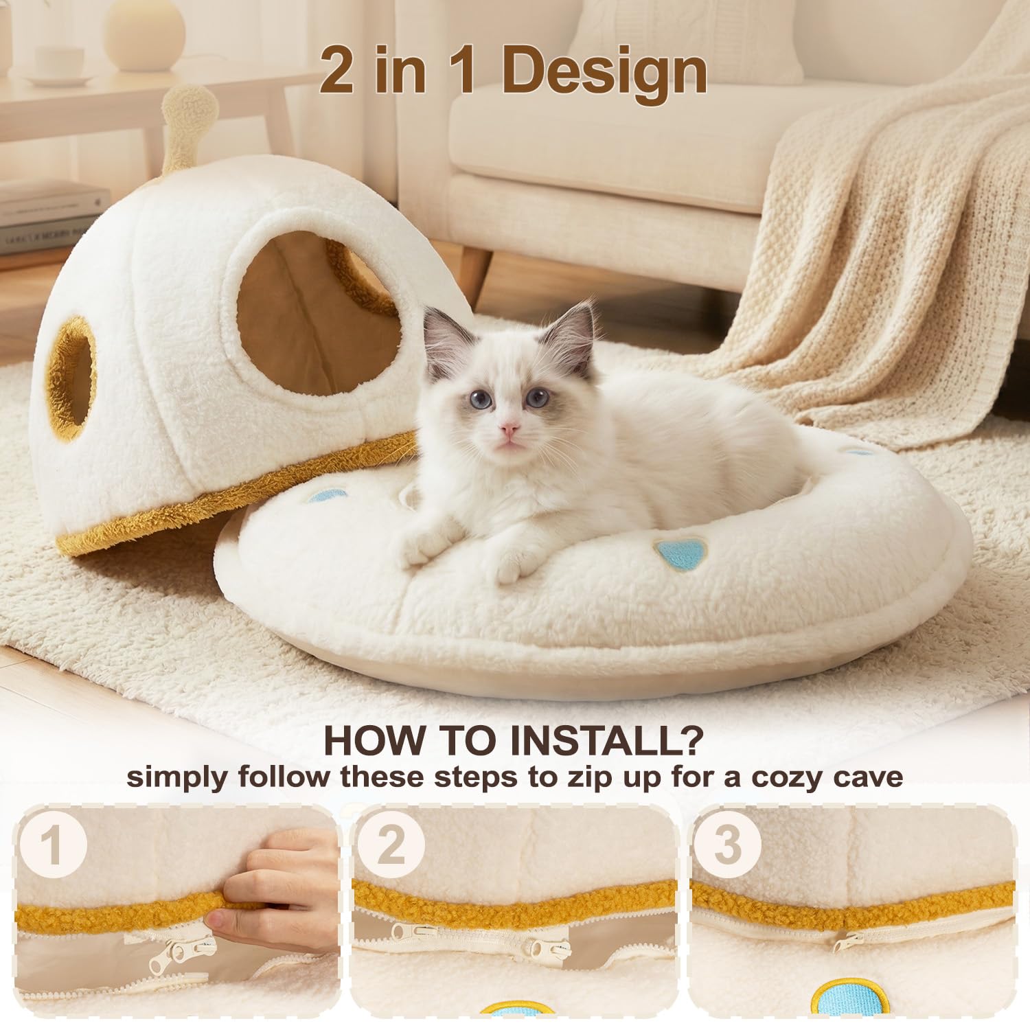 Mellownido sturdy structure helps the bed hold its shape without collapsing.