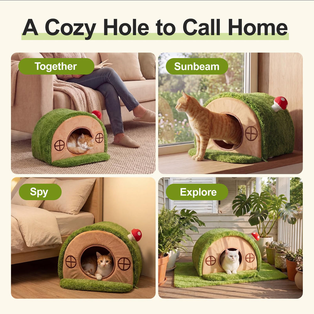 Mellownido Cat House fits small to medium cats in living spaces