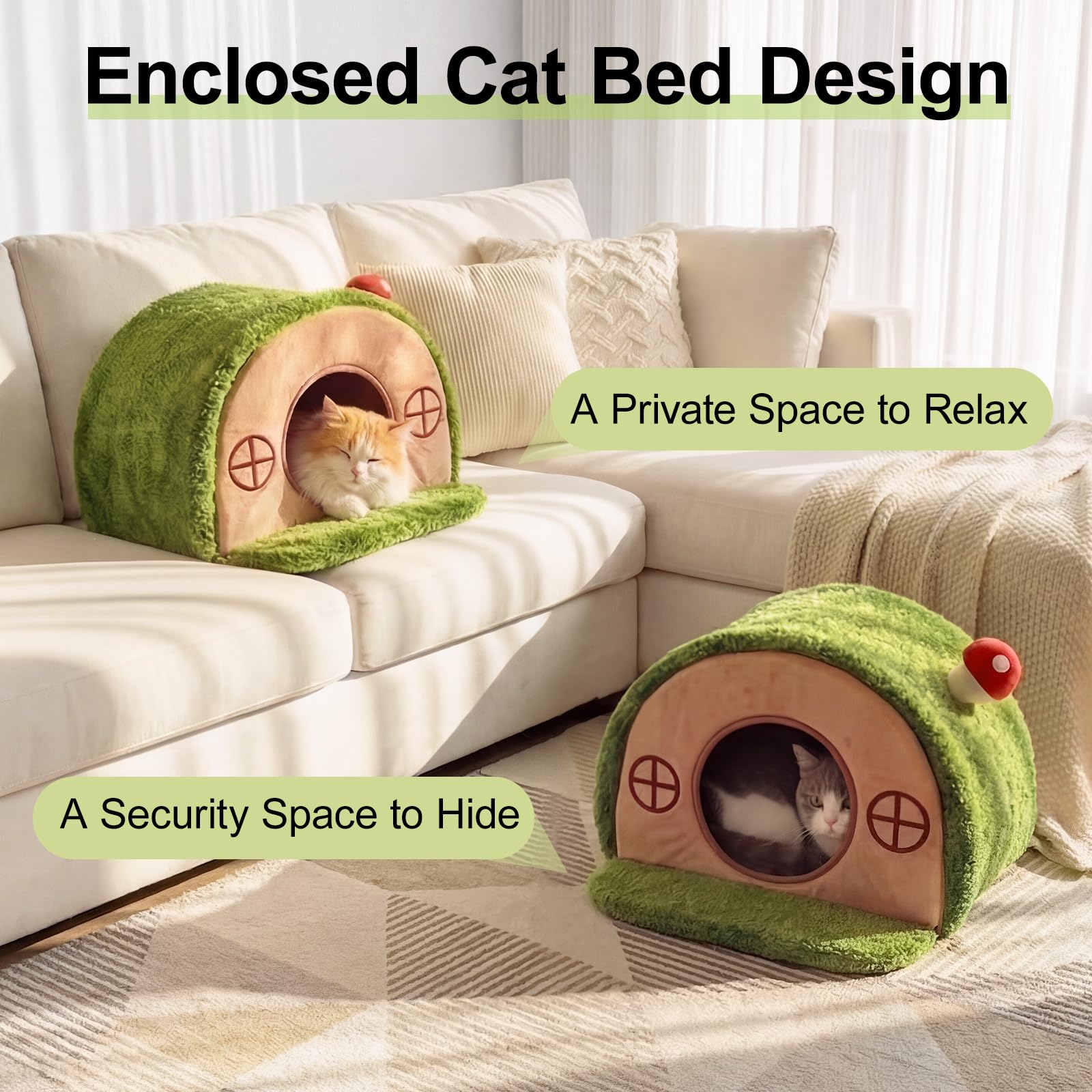Mellownido Cat House removable washable cushion for easy refresh and maintenance