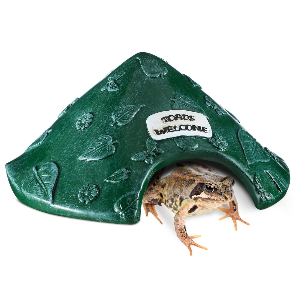 Memorywuu Toad House for outdoor garden, 8x8, perfect shelter for frogs and toads.