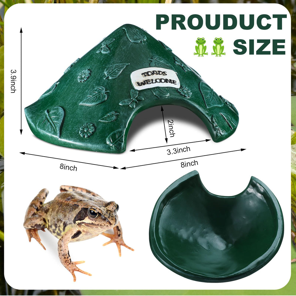 Memorywuu Toad House in resin, durable shelter across seasons in your yard.