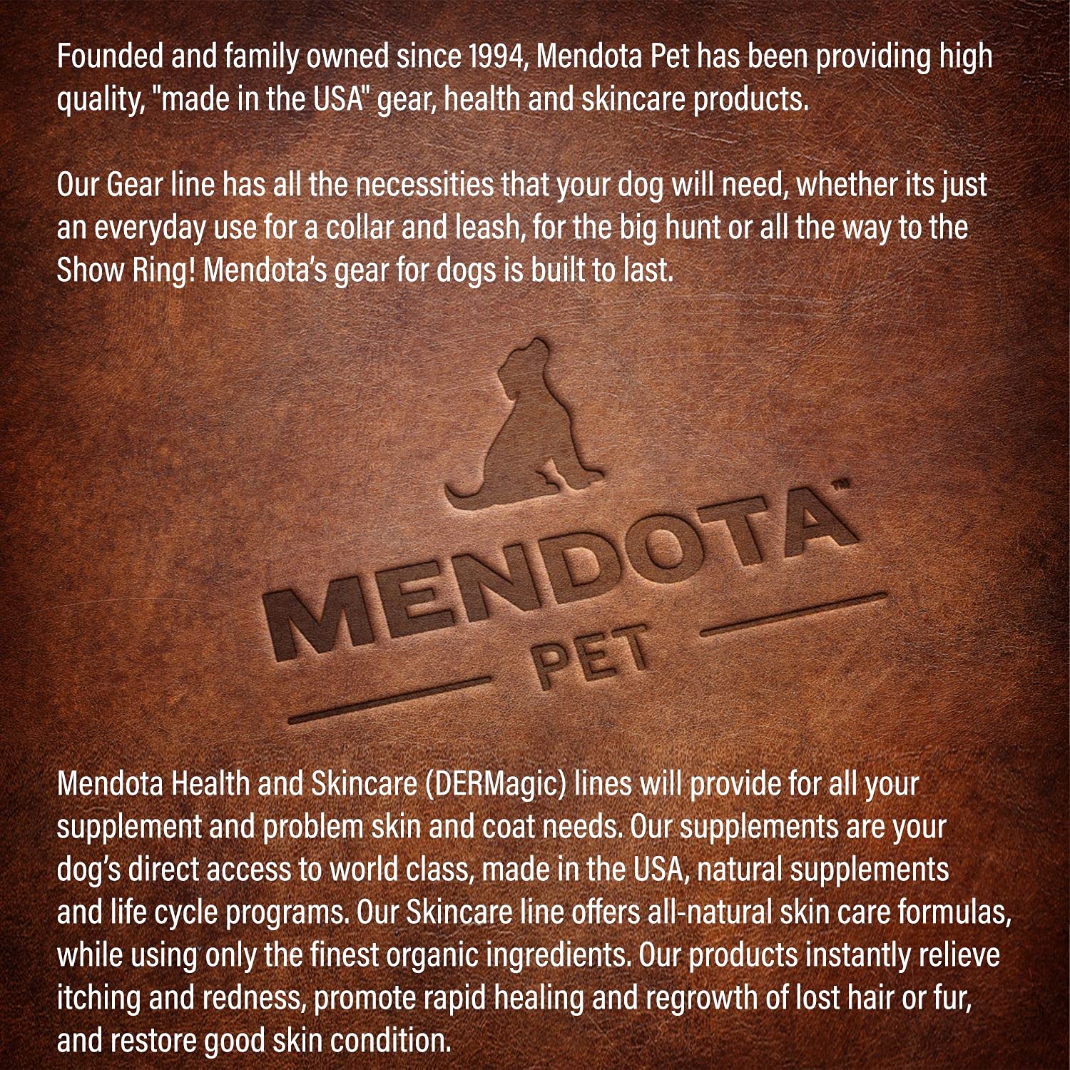 Mendota Slip Leash soft-hand feel makes handling quick and comfortable.