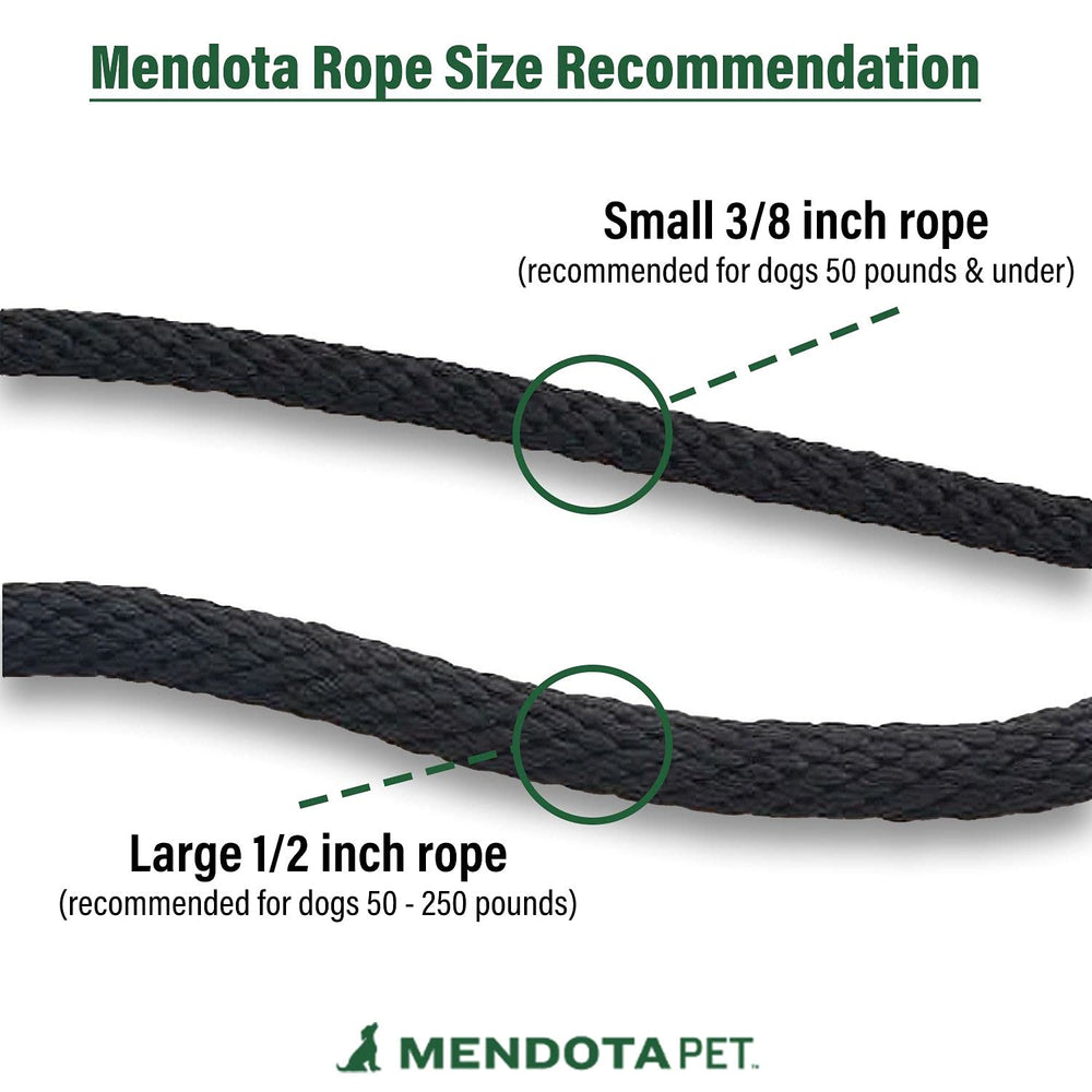 Mendota Slip Leash Arctic Blue brass hardware completes rugged USA craftsmanship