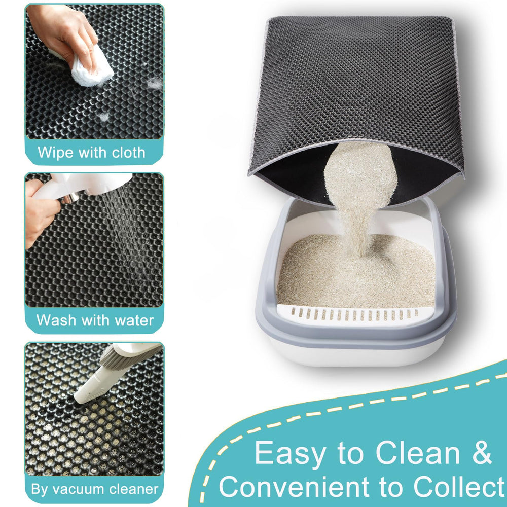 Mengbu litter mat made of EVA material, non-toxic and durable.