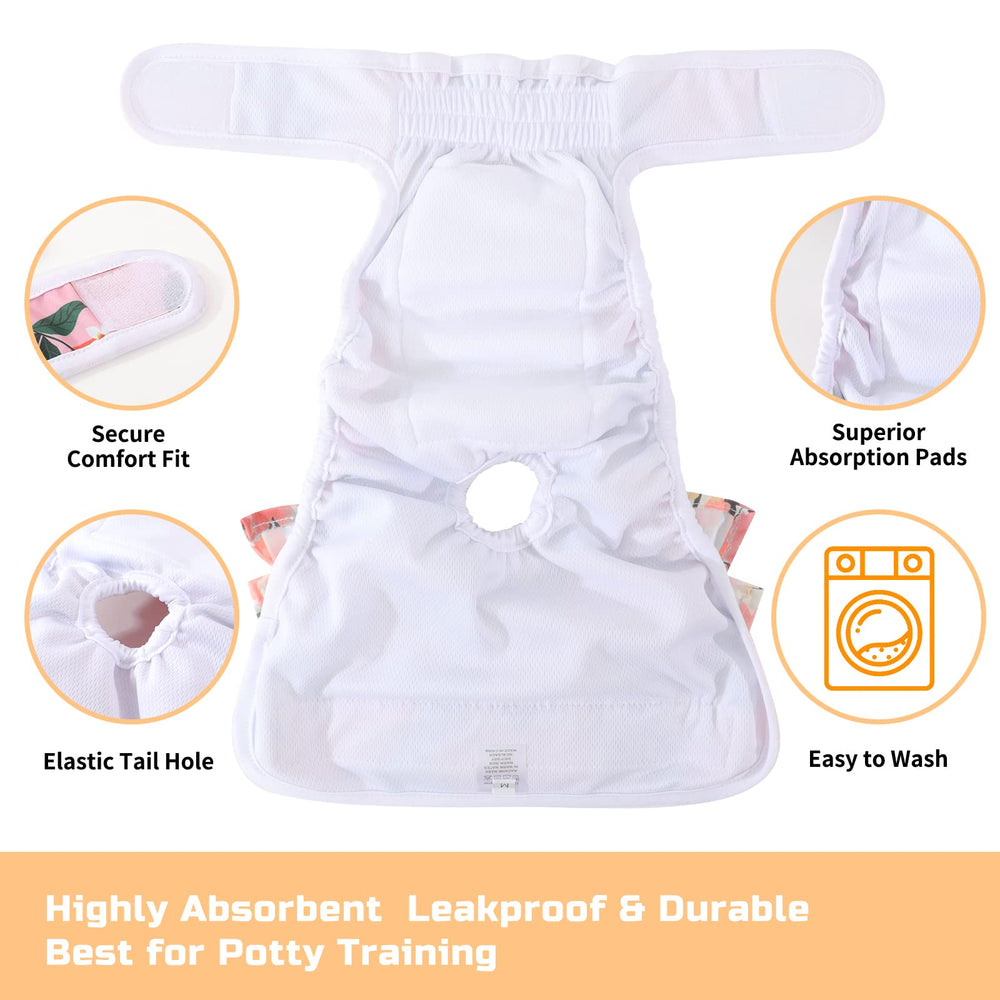 Mengelina durable leak-proof diaper features secure Velcro closure.